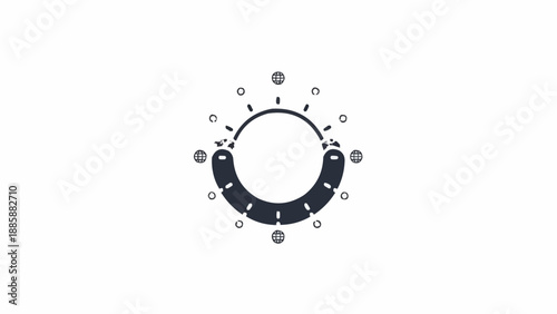 Black and white circular electronic device.