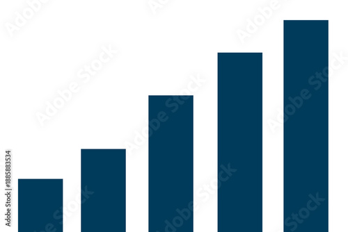 growth bar chart icon representing business growth, analytics, financial progress, statistics, and data visualization for marketing, reports, dashboards, and presentations.