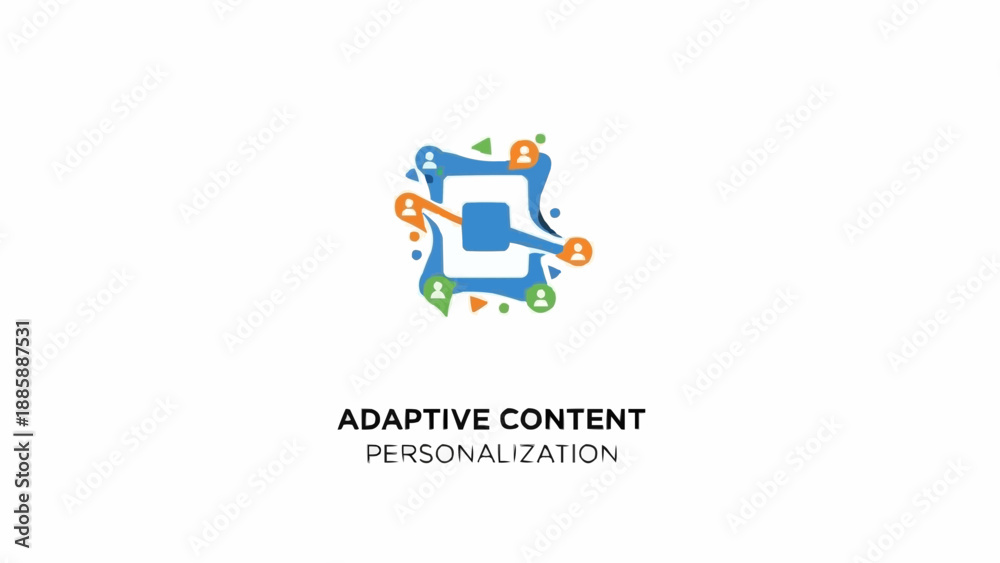Fototapeta premium Adaptive Content Personalization Logo Design.