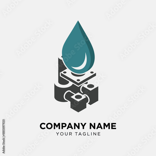Water Drop Logo Design Element.