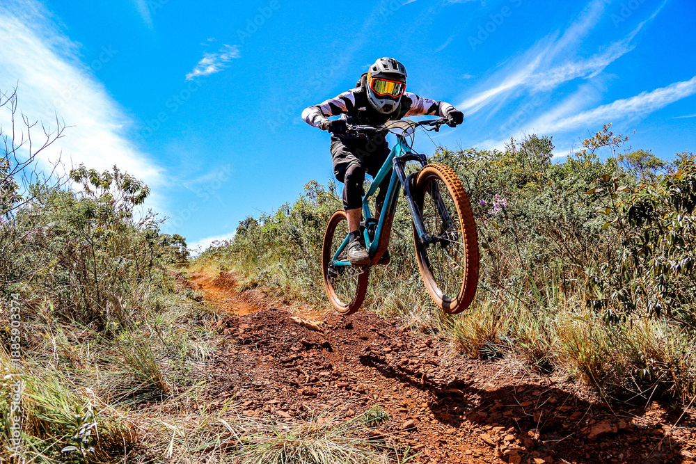 Fototapeta premium mountain bike rider
