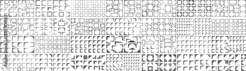 Extensive collection of geometric frame and corner vector elements perfect for borders and decorative accents