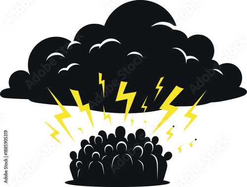 A silhouette of a man running with a ball in his hand