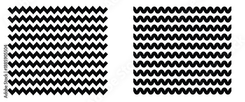 Black zigzag abstract pattern background. Vector Illustration.