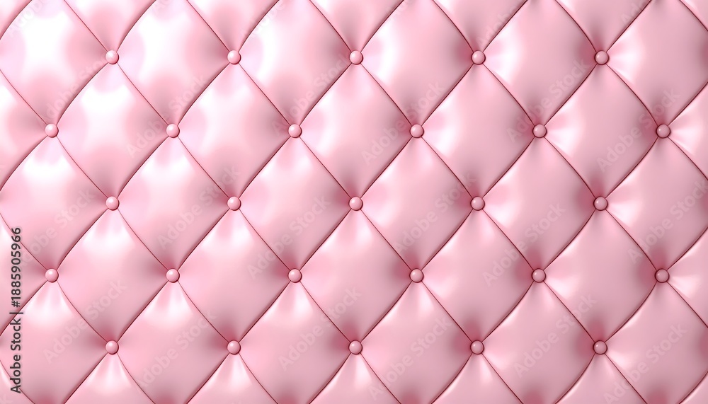 Fototapeta premium Elegant Pink Tufted Leather Background with Button Accents for Luxurious Design.