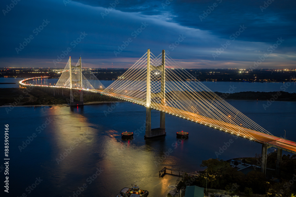 Fototapeta premium Dames point bridge, Jacksonville, Florida