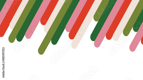 Vector art of colorful diagonal stripes in red, green, and pink hues