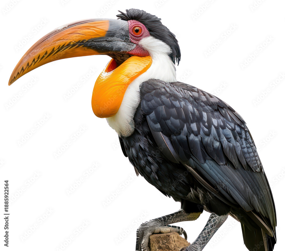 Fototapeta premium PNG Colorful toucan bird perched beautifully