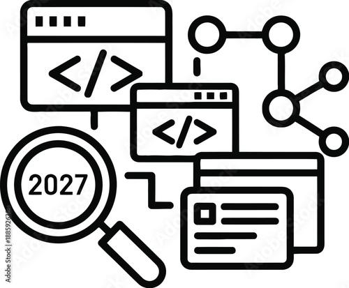 Coding and development concept with code editor