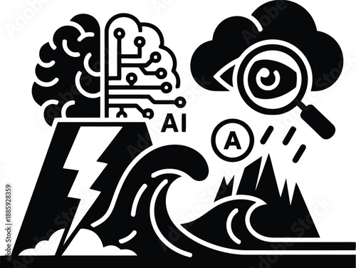 Artificial intelligence analyzing turbulent weather