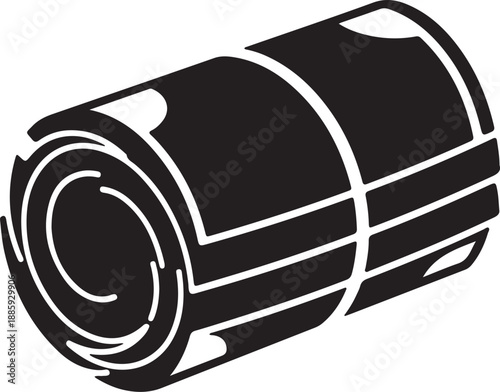 Rolled up stack of black and white US dollar bills