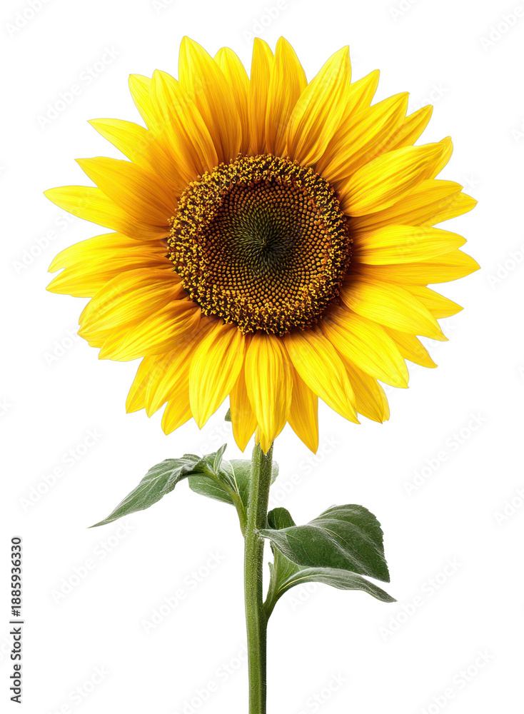 Fototapeta premium PNG Vibrant sunflower isolated background