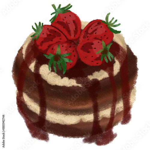 Strawberry pancake dessert food