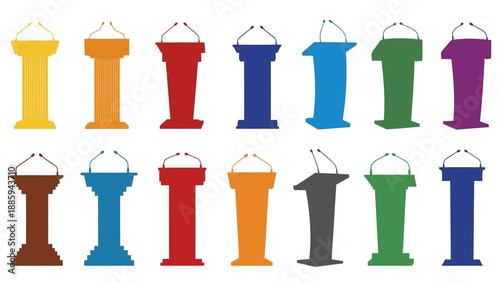 Collection of assorted colorful candle icons in various hues displayed on a clean background
