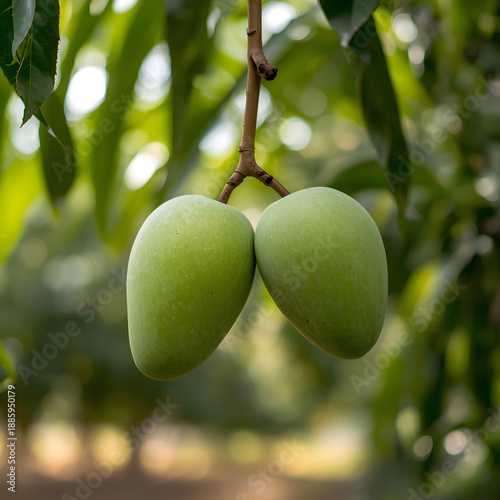 food green apple on tree