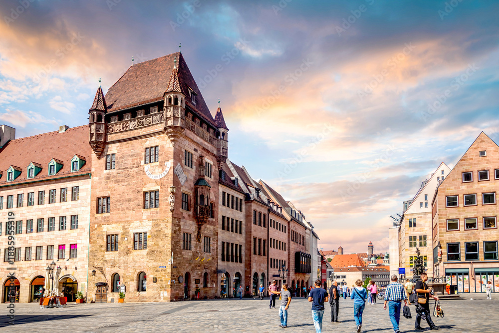 Fototapeta premium Altstadt, Nürnberg, Bayern, Deutschland