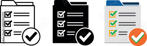 Processing filings illustrated by a checklist form icon with structured sections and validation mark conveying regulated