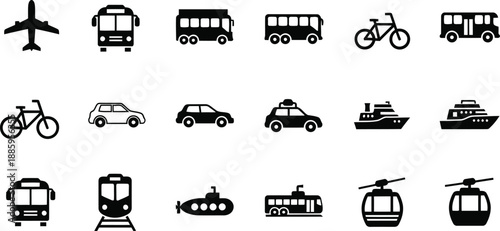 Various modes of transportation Vector