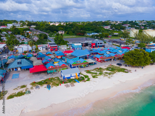 Foto Fish Market and Fish Market Beach on Main Road in historic city center of Oistins, Christ Church Parish, Barbados