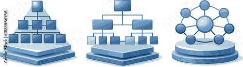 Hierarchical Information Mapping. Hierarchical framework depicted through information mapping, structured layers, and