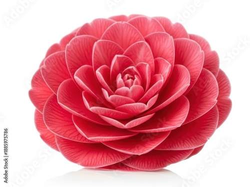 Vibrant red camellia bloom