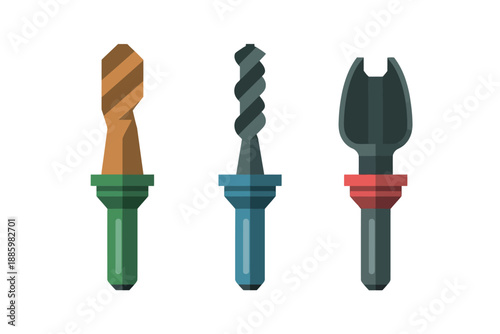 Colorful Drill Bits and Tools