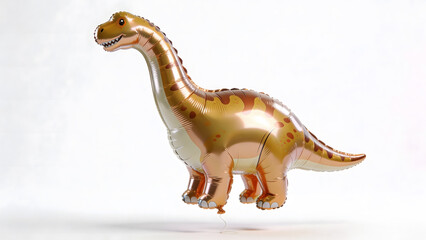 Inflatable Dinosaur Balloon with Glossy Texture on White Background
