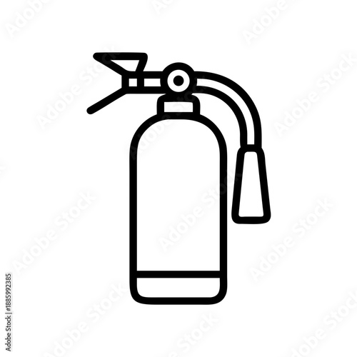 Fire extinguisher symbolizing safety measures on construction site