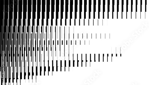 Black and white abstract transition pattern with smooth motion effect for sporty background and jersey design. Fully editable vector element 