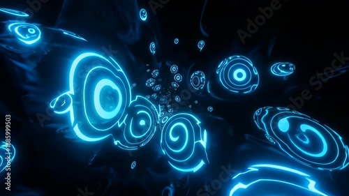 Cosmic Nexus: An artistic depiction of interconnected, glowing energy patterns swirling within a dark, nebulous expanse, suggesting the vastness and mystery of the cosmos.