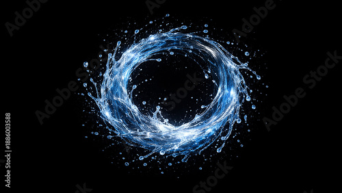 abstract blue water circle background
