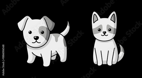 Cute Cartoon Dogs and Puppies Collection.