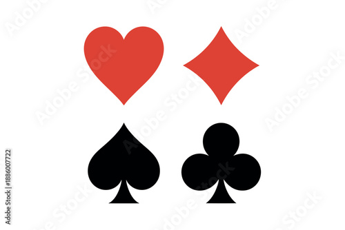 Playing Card Suit Symbols Icons