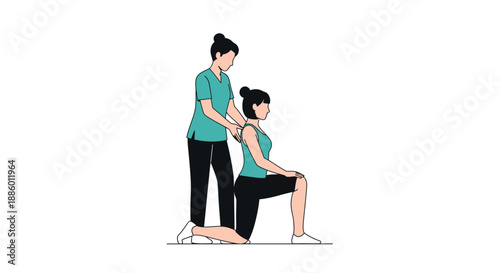 Dedicated therapist performing shoulder and back mobilization treatment