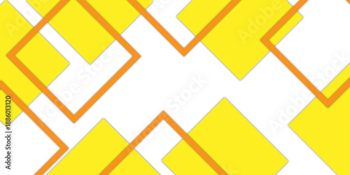 Abstract background vector illustration featuring a blank yellow paper sticky note and 3d office sticker template on a colorful business message sign for an empty reminder card design