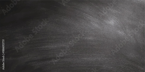 A dark, vintage chalkboard texture with a blank, grunge surface and grey chalk patterns creates a dirty black frame design for an empty blackboard wallpaper backdrop. minimalist, gray, paper, wall, 3d
