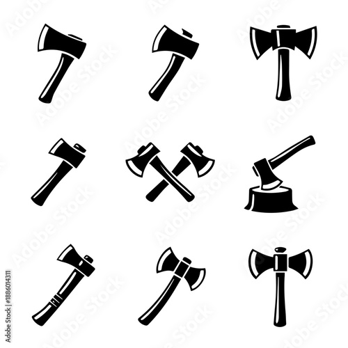 axes vector icon set on a white background
Vector icon set