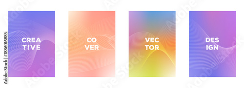 	
Set of minimal covers vector design. Colorful gradient. Cool modern gradient background design. Cover layout template. Minimal poster template. Modern abstract vector illustration. Geometric poster.