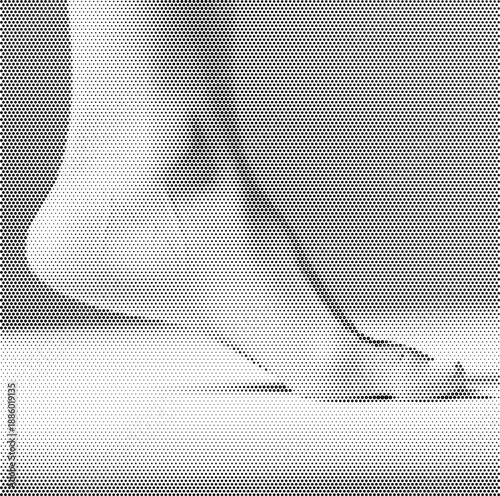 Monotone human foot profile stepping illustration for fitness and walking branding