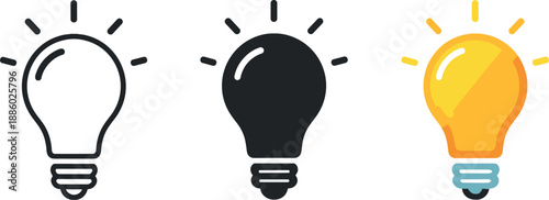 Imaginative freedom concept showing a glowing lightbulb with smooth rounded form symbolizing youthful creativity and idea