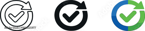 Reliable performance outcome visualized by a checkmarked circular loop icon indicating successful continuity planning and