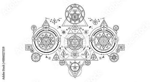 Sacred Geometry Symbolism Esoteric Mystical Design.