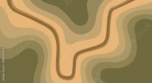 Abstract Earth Tones Wavy Layers Topographic Style Background Design For Digital Projects