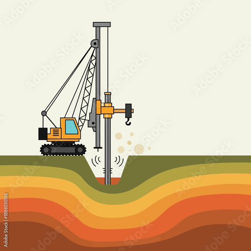 Advanced Piling Rig Operating On Multilayered Earth For Strong Foundations