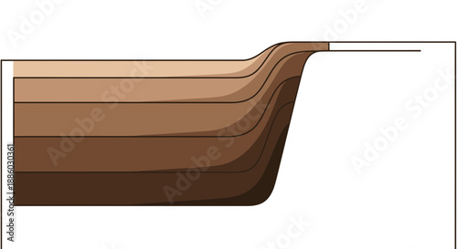 Abstract Representation Of Multilayered Earth Soil Profile With Diverse Hues