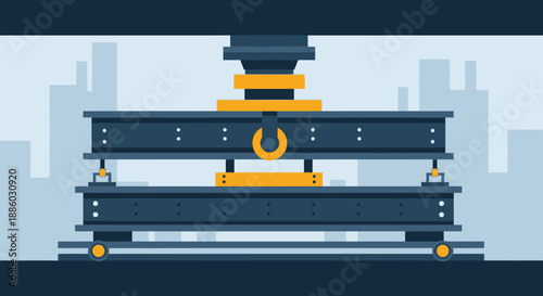 Advanced Industrial Manufacturing Equipment Compressing Steel Structures For Construction Projects