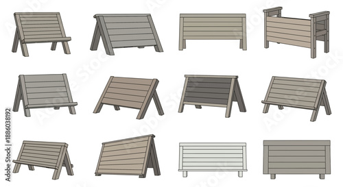 Diverse Range Of Illustrated Wooden Planter Boxes And Raised Garden Bed Designs From Multiple Angles