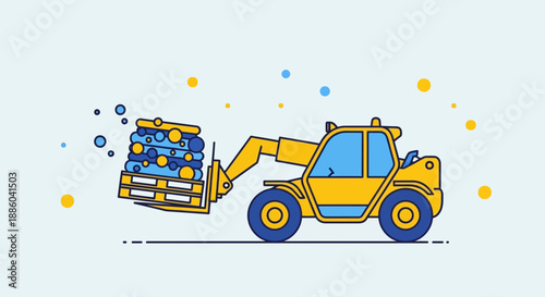 Efficient Logistics And Material Handling Solution With Modern Forklift Vehicle Design