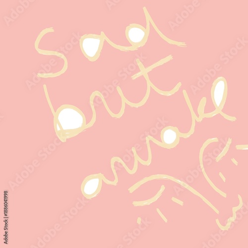 pink background with awakening message 
