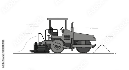 Heavy Duty Asphalt Paver Equipment For Infrastructure Development Project